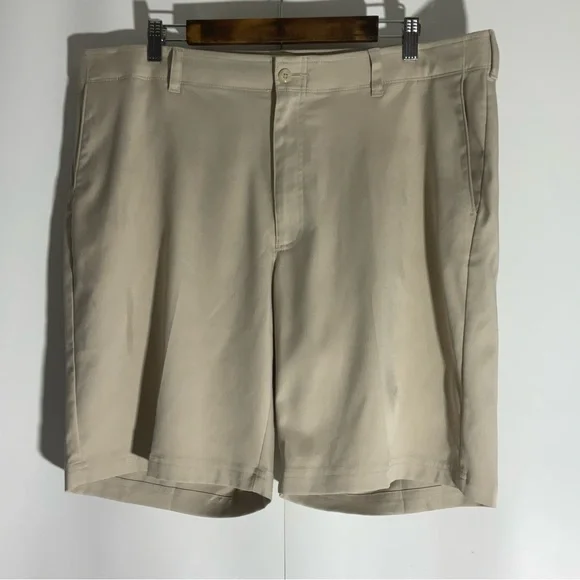 PGA TOUR Men’s 9” Flat Front Horizontal Textured Stretch Golf Short Khaki Sz 40. - Picture 4 of 13